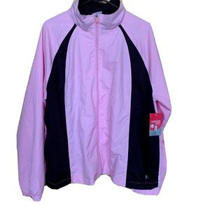 Danskin New Colorblock Collared Long Sleeve‎ Full Zip Jacket Pink Sachet …